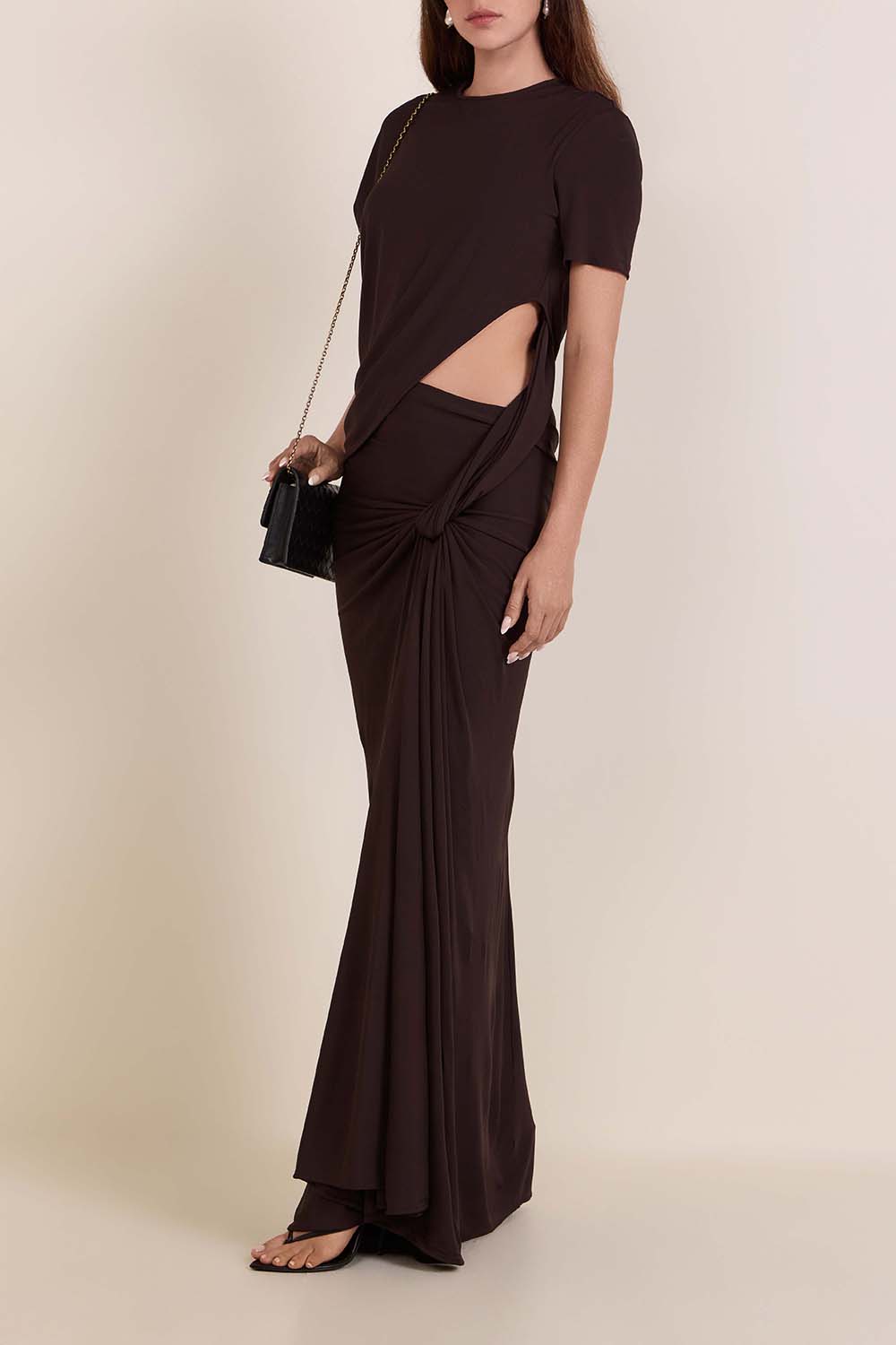 שמלת מקסי א-סימטרית